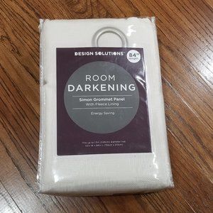 SOLD Simon 84" IVORY Room Darkener Window Panel